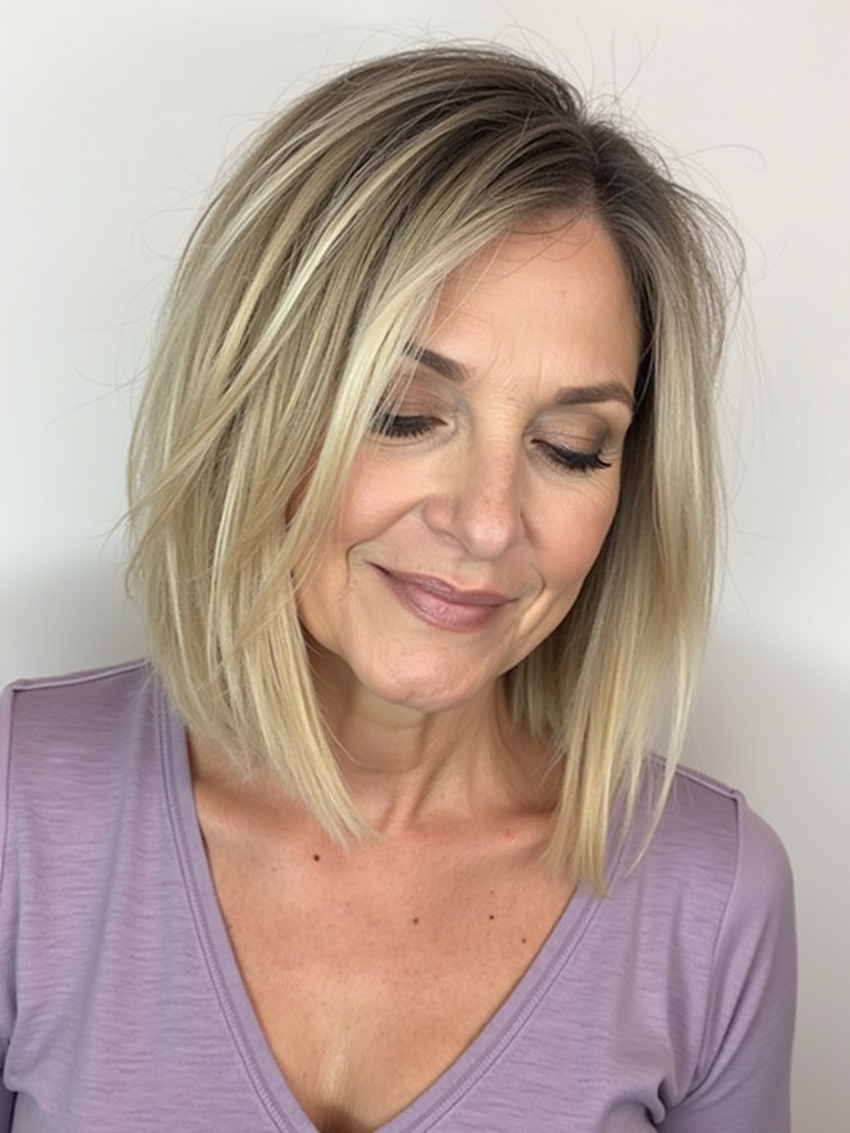 Hairstyles For Thin Hair Fine Over 50: The Sleek Bob