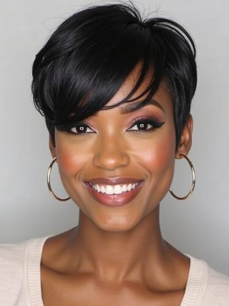 Short Pixie Haircuts for Black Women 50: The Bold Black