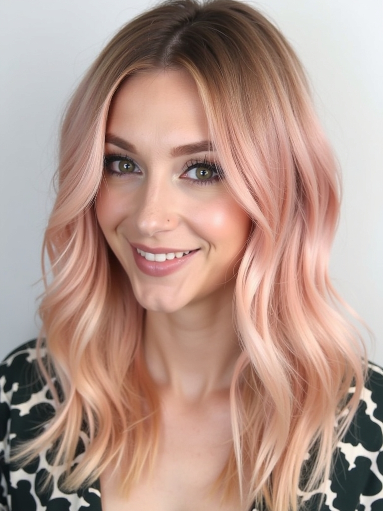 39 Copper Peach Hair Color Ideas: Peach Hair with Dark Underlayer