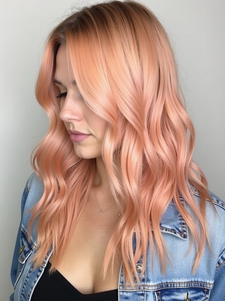 39 Copper Peach Hair Color Ideas: Subtle Peach Highlights