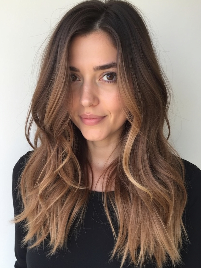 Hair Color Ideas For Brunettes: Darkest Brown with Emerald Green Underlights