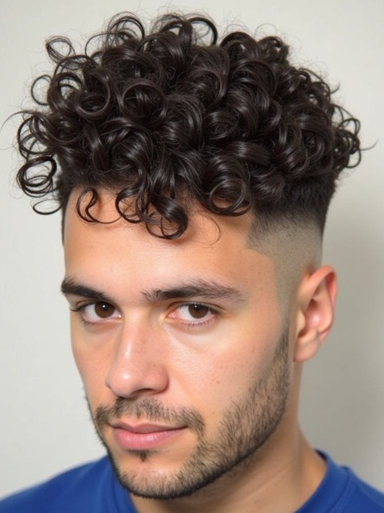Mens Hairstyles Curly Hair: The Undercut with Curls