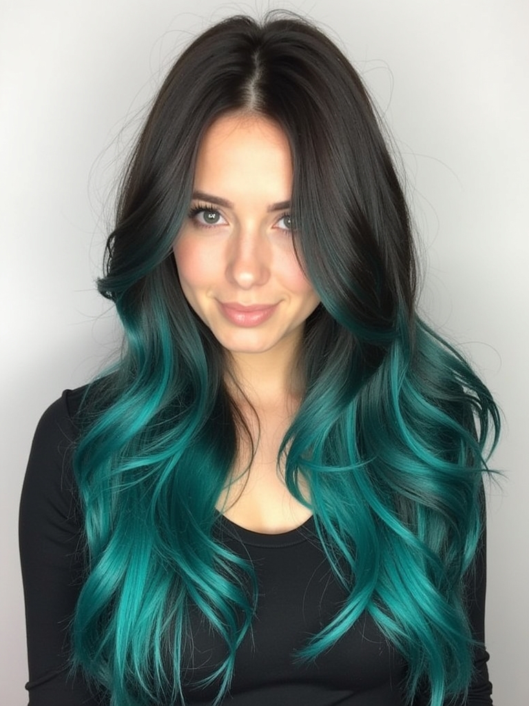 Hair Color Ideas For Brunettes: Dark Chocolate with Golden Blonde Babylights