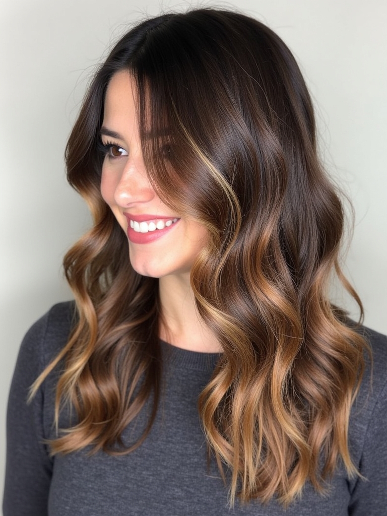Hair Color Ideas For Brunettes: Charcoal with Silver Highlights