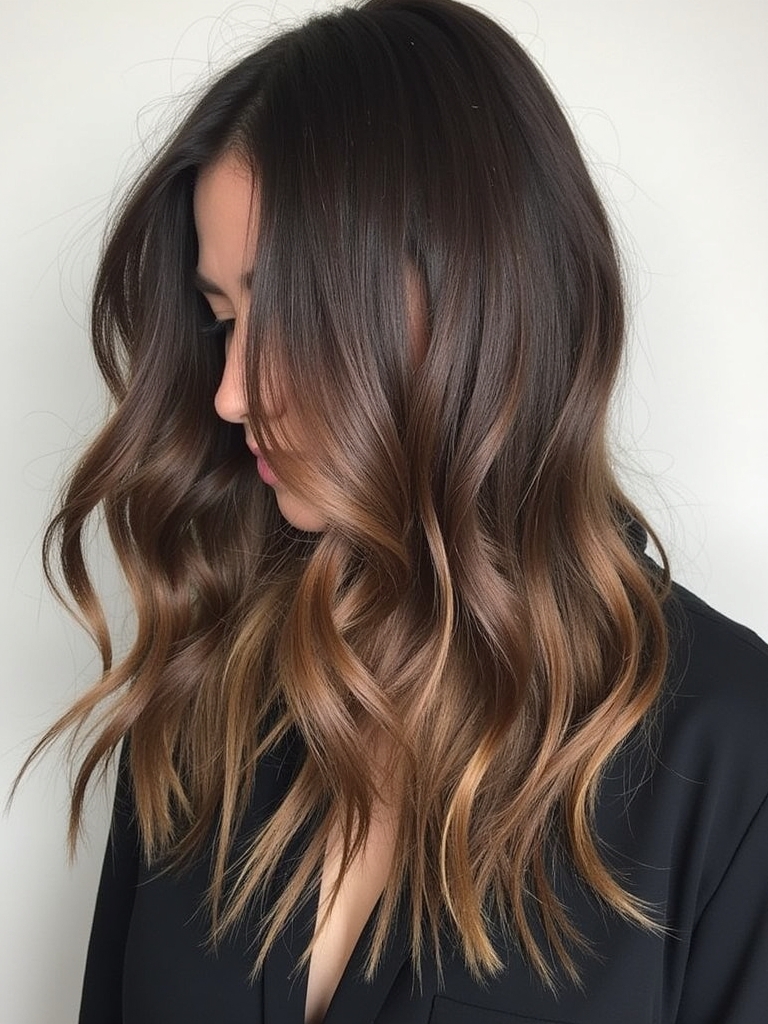 Hair Color Ideas For Brunettes: Ash Brown Lowlights