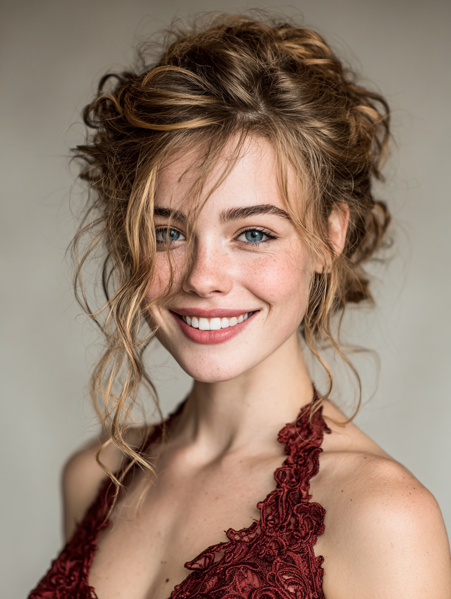 Grad Hairstyles: Curls Updo For Prom and For Graduation