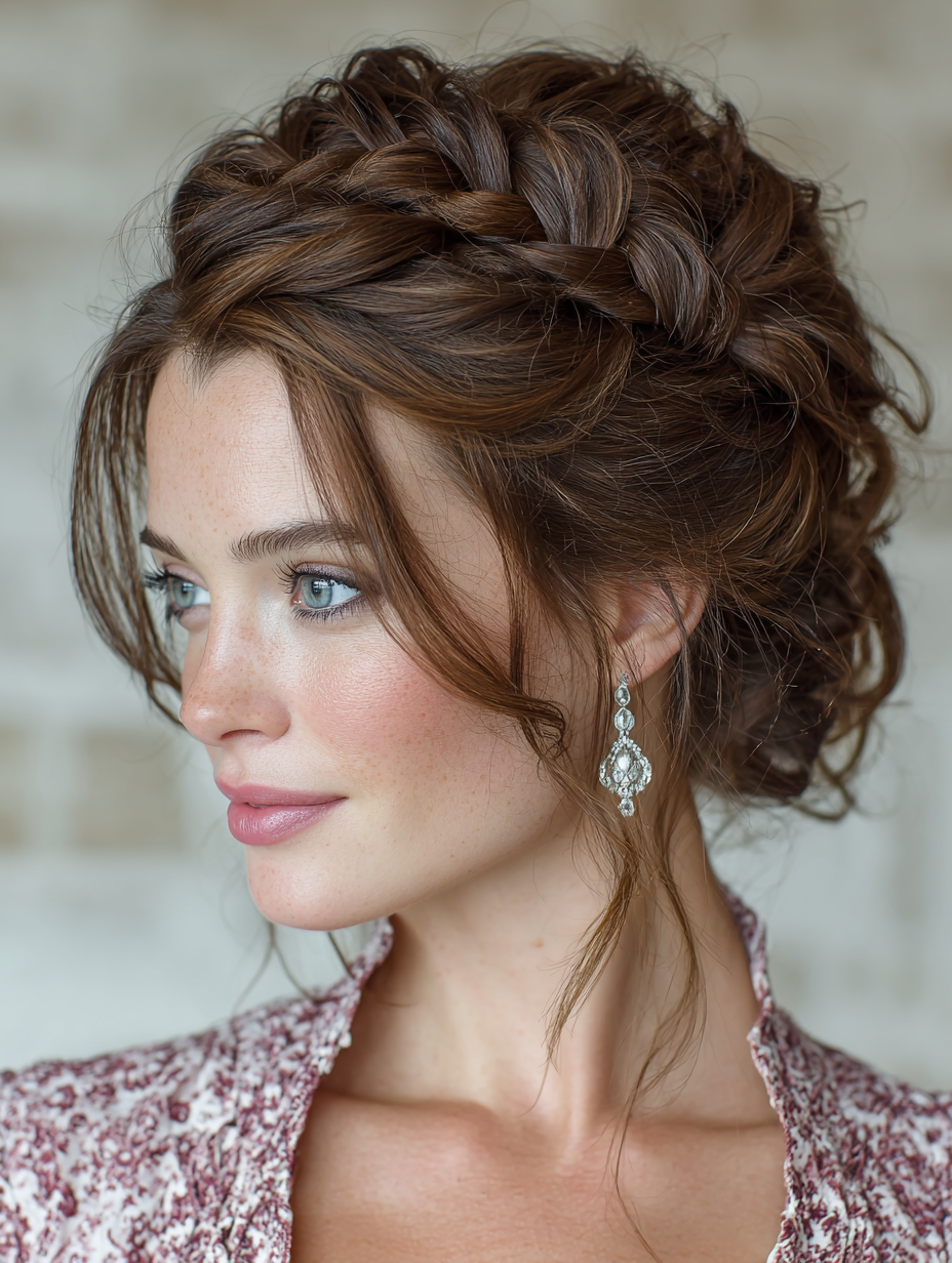 Graduation Hairstyles: French Braid Updo for Graduation