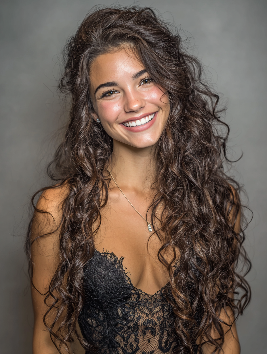 Voluminous Curls with a Deep Side Part for Graduation: Grad Hairstyles