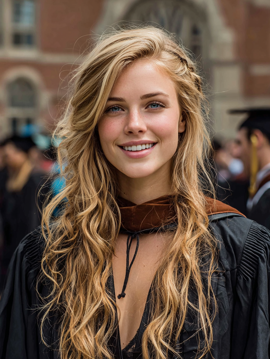 Grad Hairstyles: Side-Swept Curls for Graduation