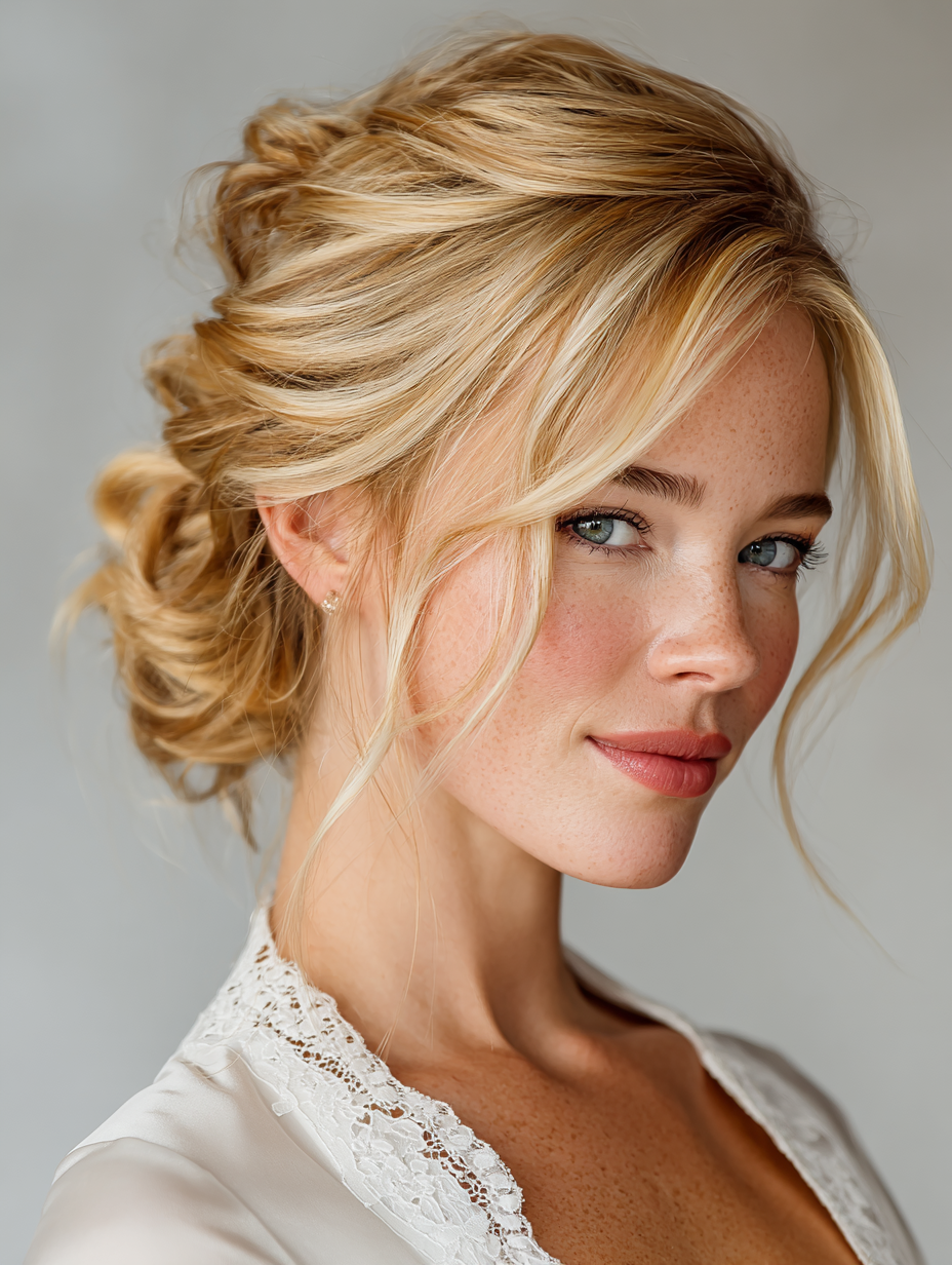 Grad Hairstyles: Low Bun with Face-Framing Pieces for Graduation