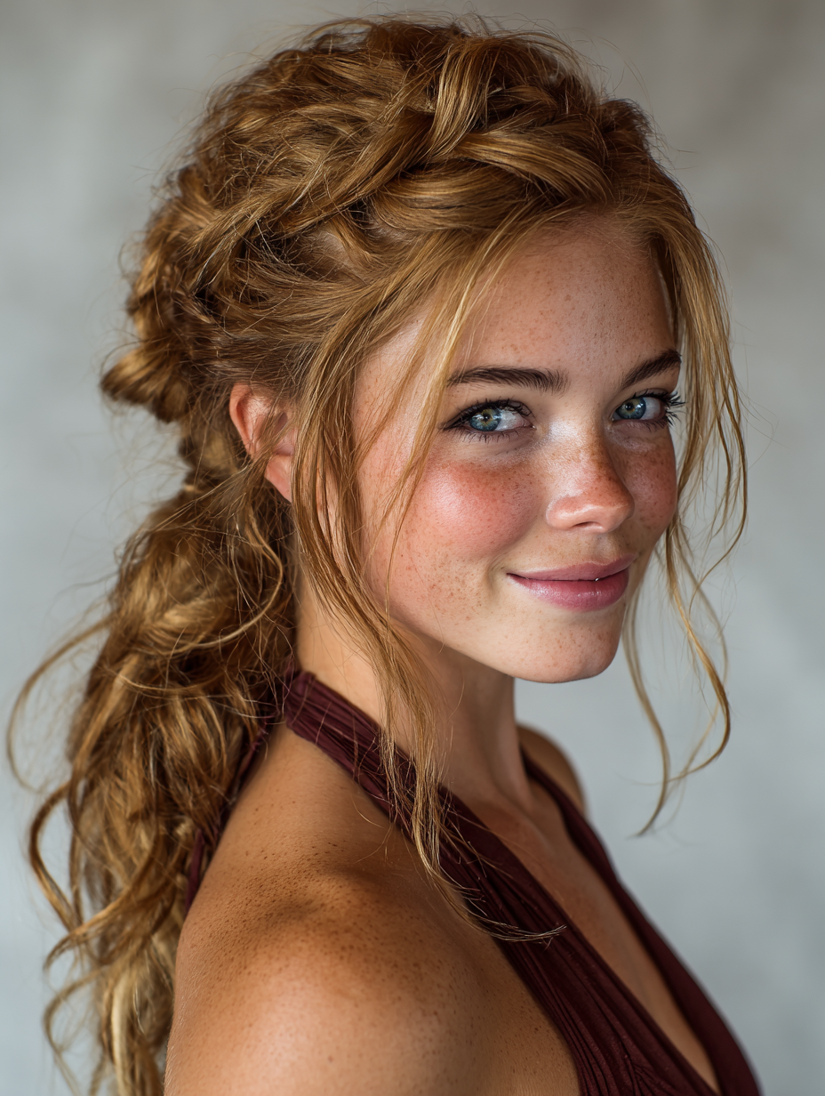 Grad Hairstyles: Graduation Messy Braided Side Ponytail