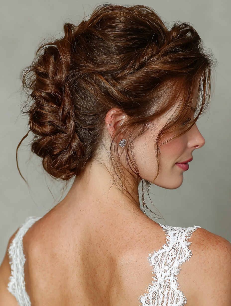 Grad Hair Styles: Stylish Updo with Twisted Portions for Graduation