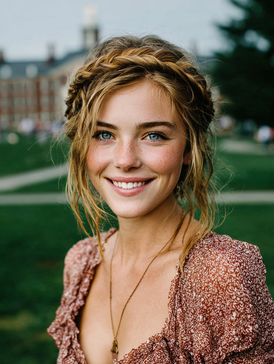 Graduation Hairstyles With Cap: Braided Headband