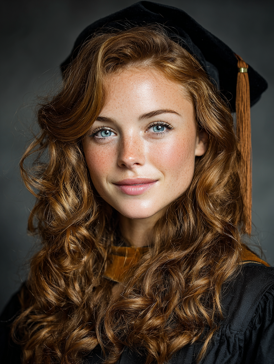 Graduation Hairstyles With Cap: High Volume Curls With Side Part